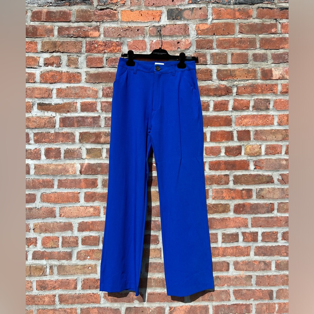 We wore what cobalt blue pants